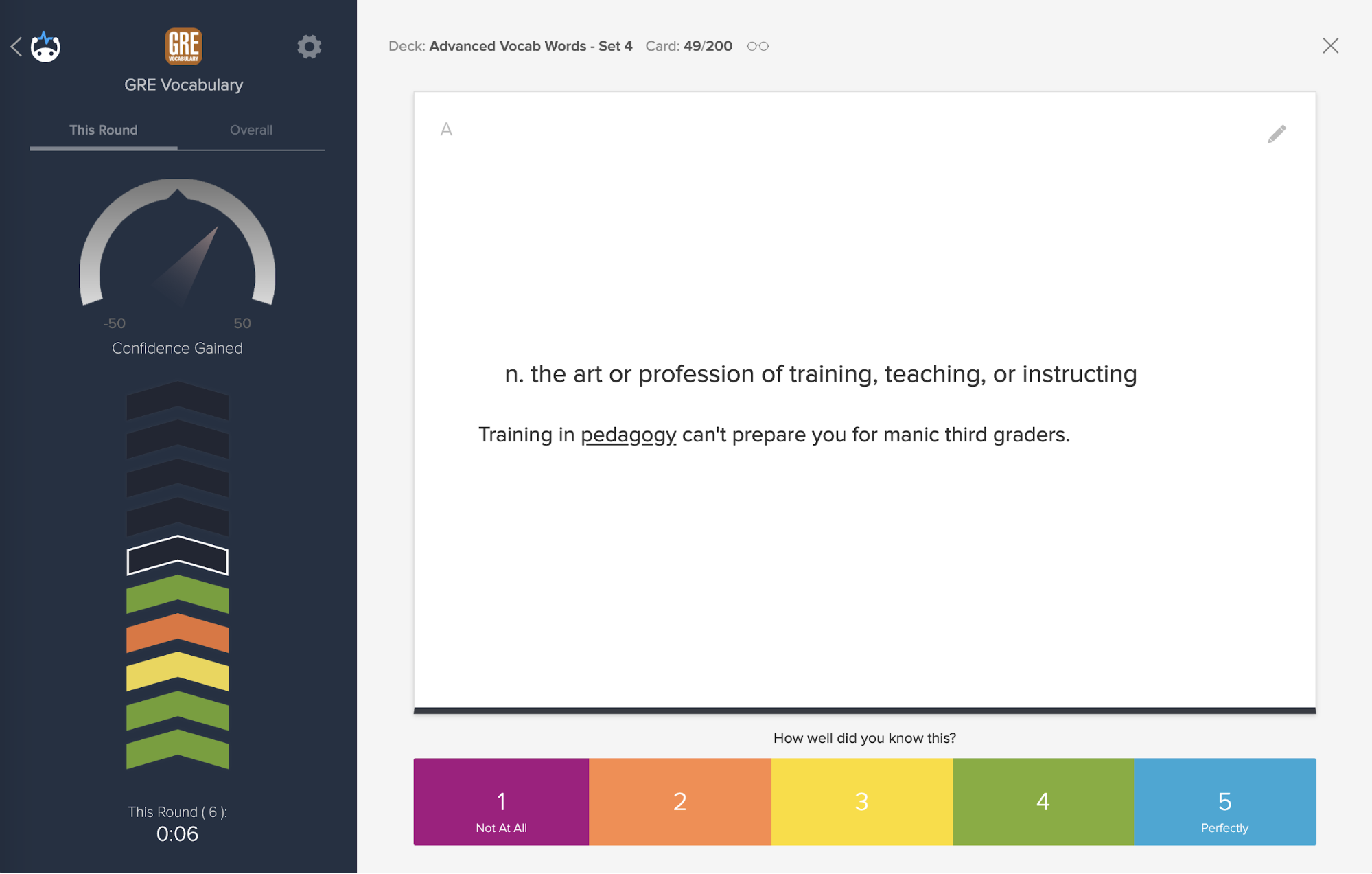 Use Brainscape's flashcards to memorize vocabulary