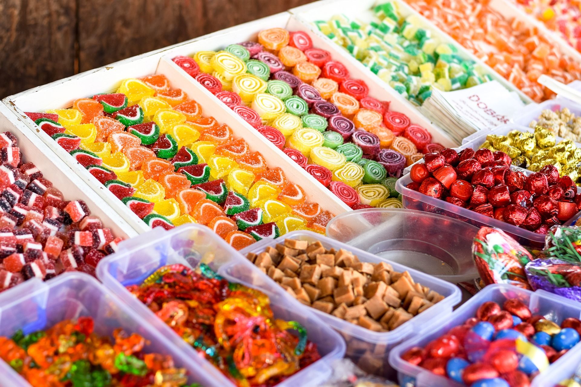 A shop full of colorful candy