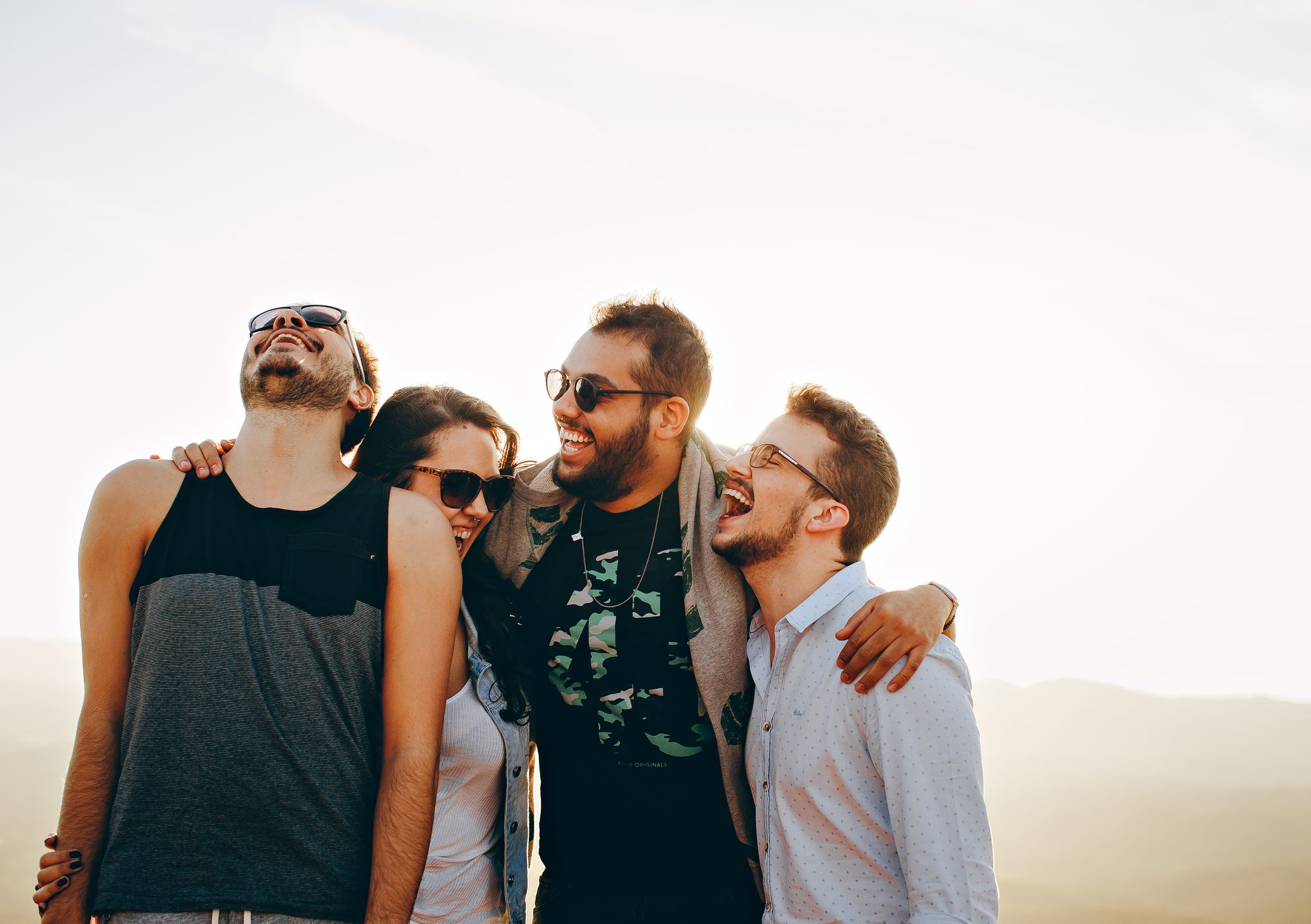 Study group laughing