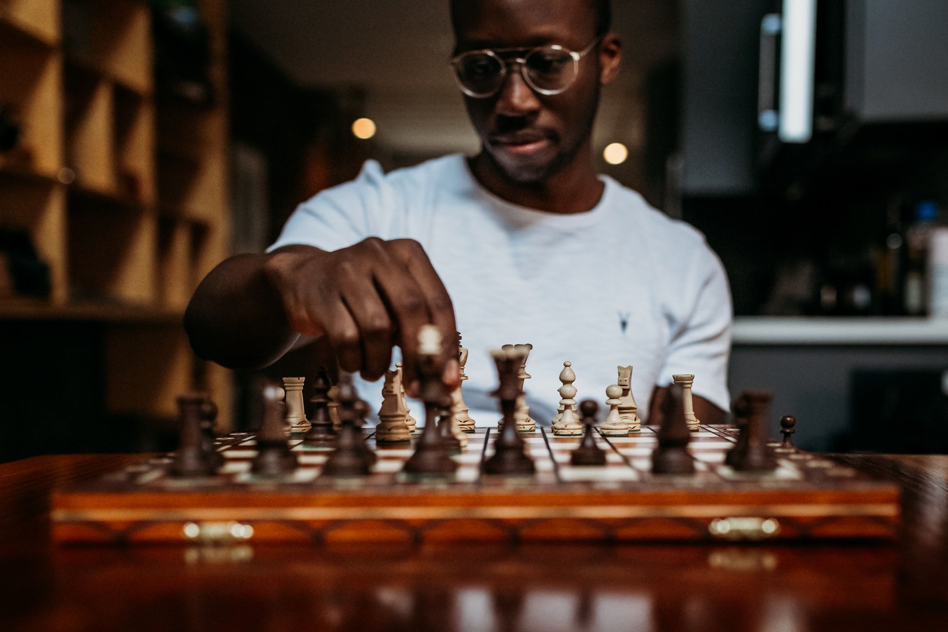 Man playing chess