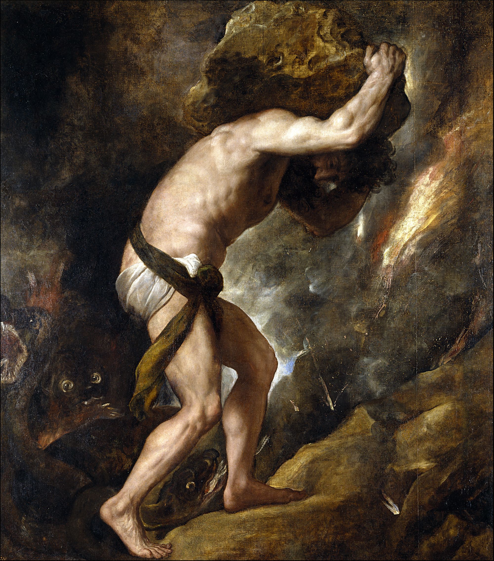 Painting of sisyphus