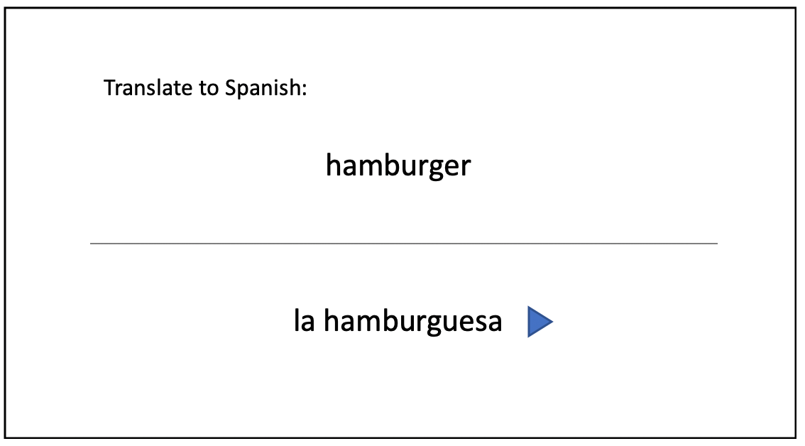Spanish translation example
