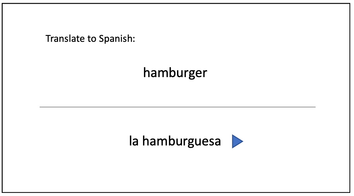 Ejemplo de traducción al español