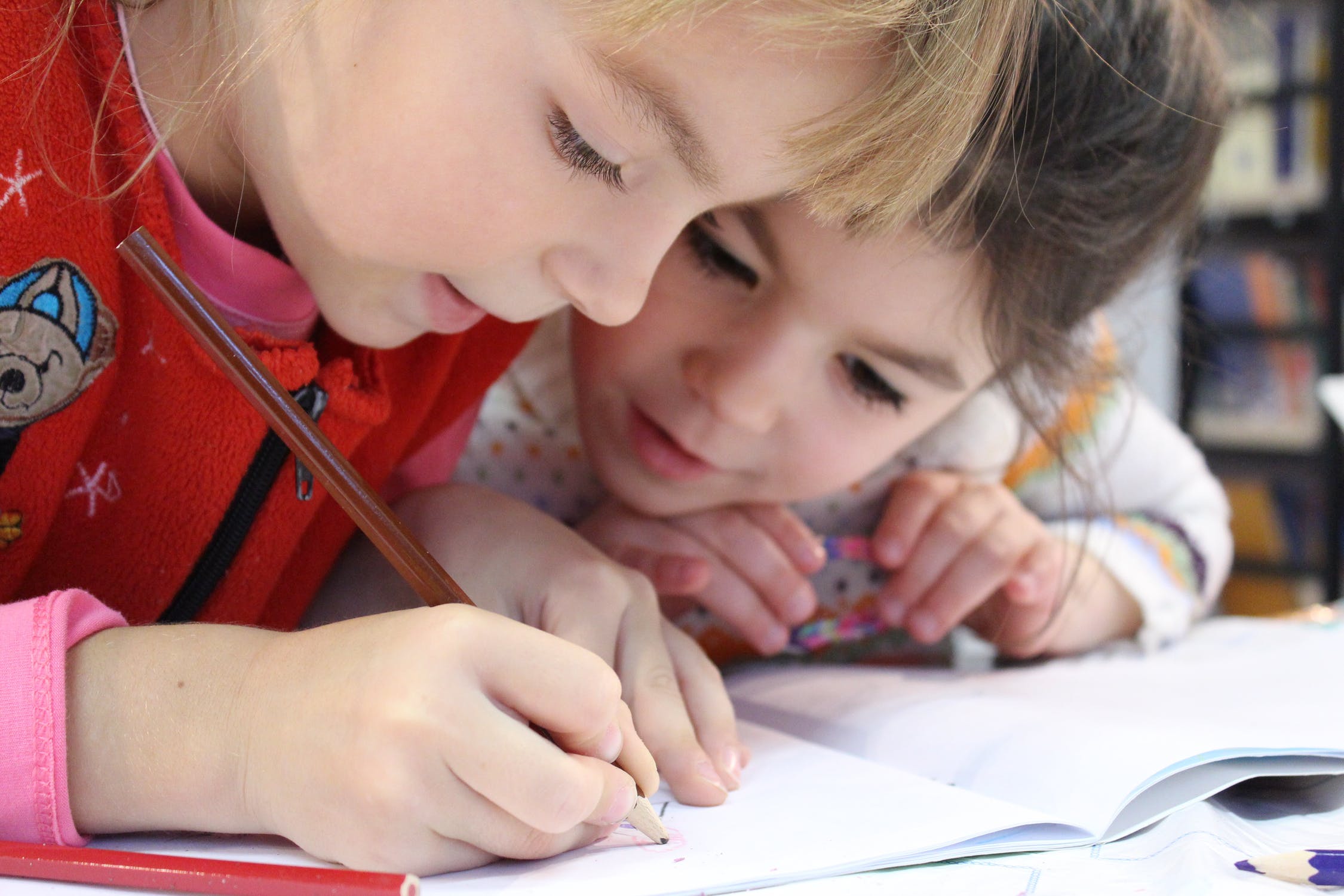 Children learning at school