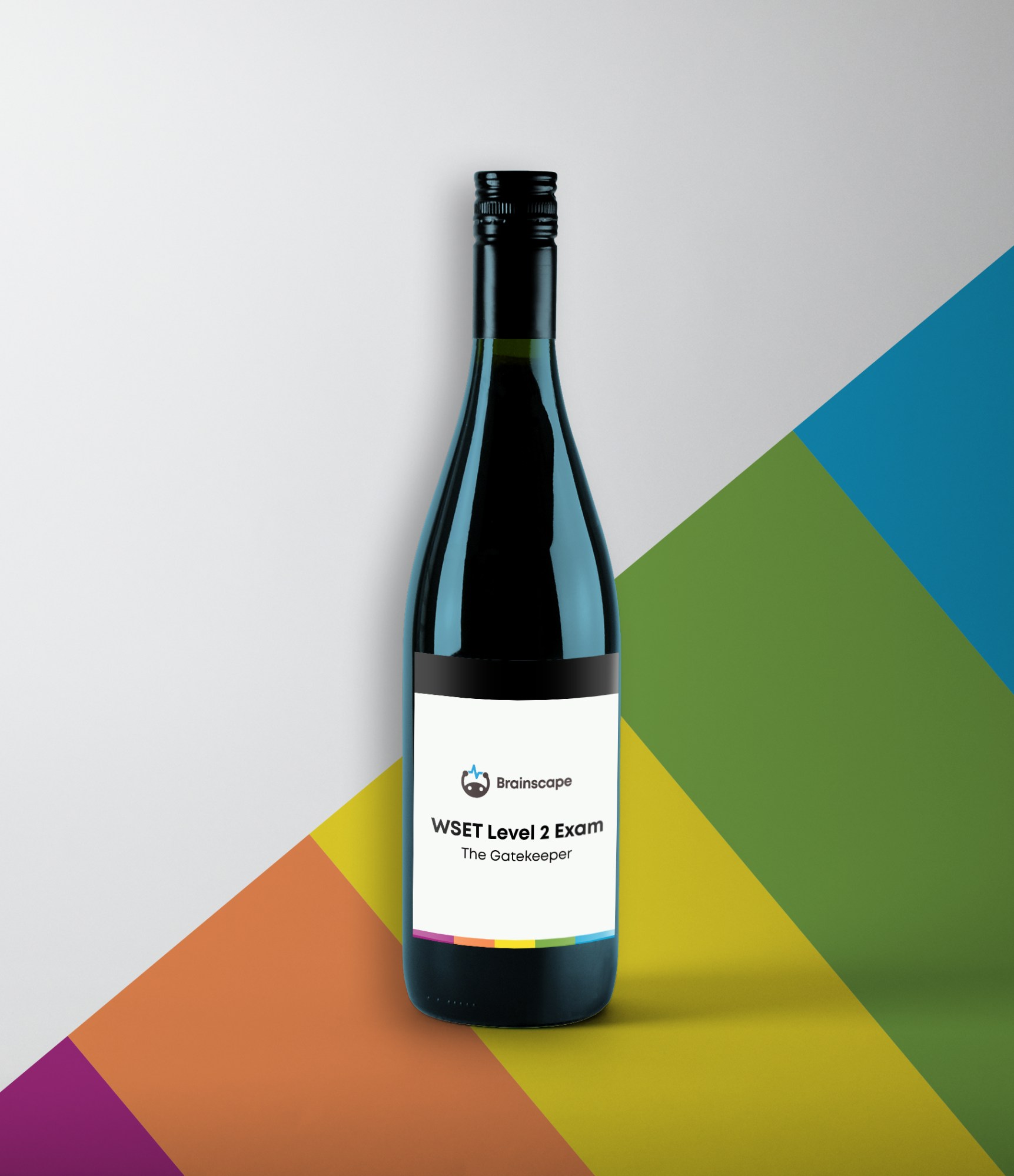 Red wine bottle; Brainscape WSET Level 2 exam flashcards