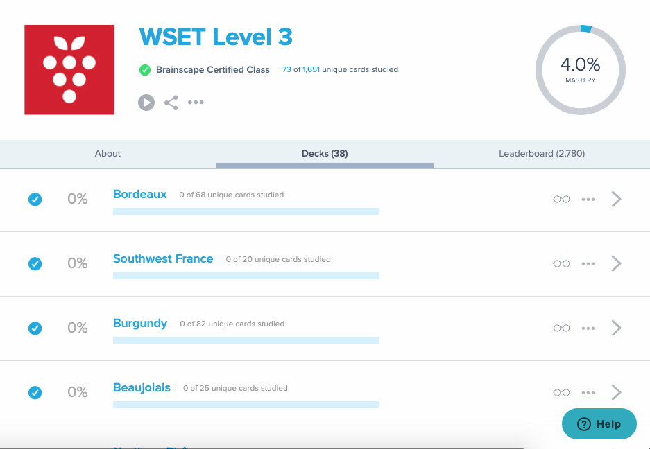 WSET Level 2 Brainscape flashcards