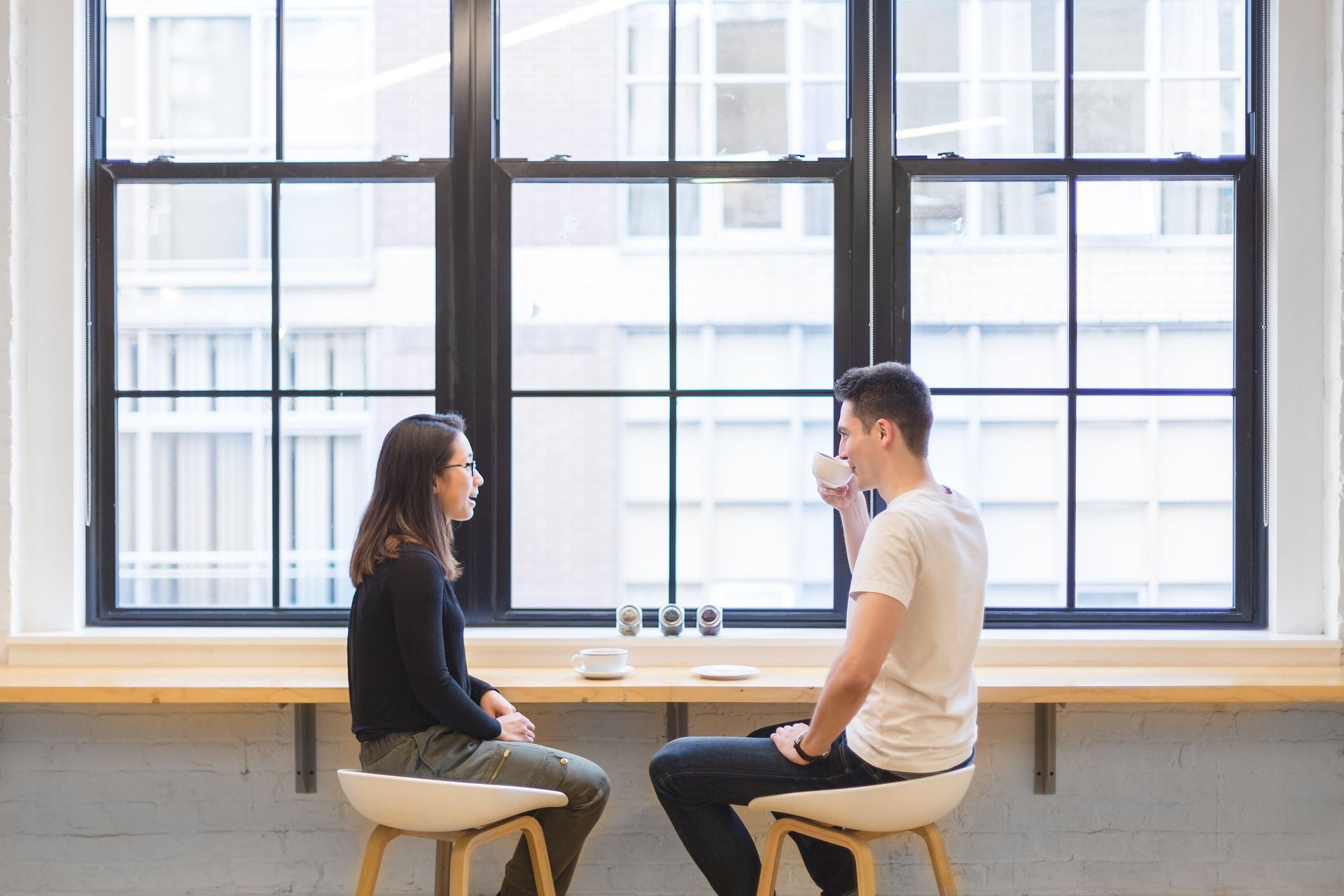 Two people having coffee; NCLEX study plan