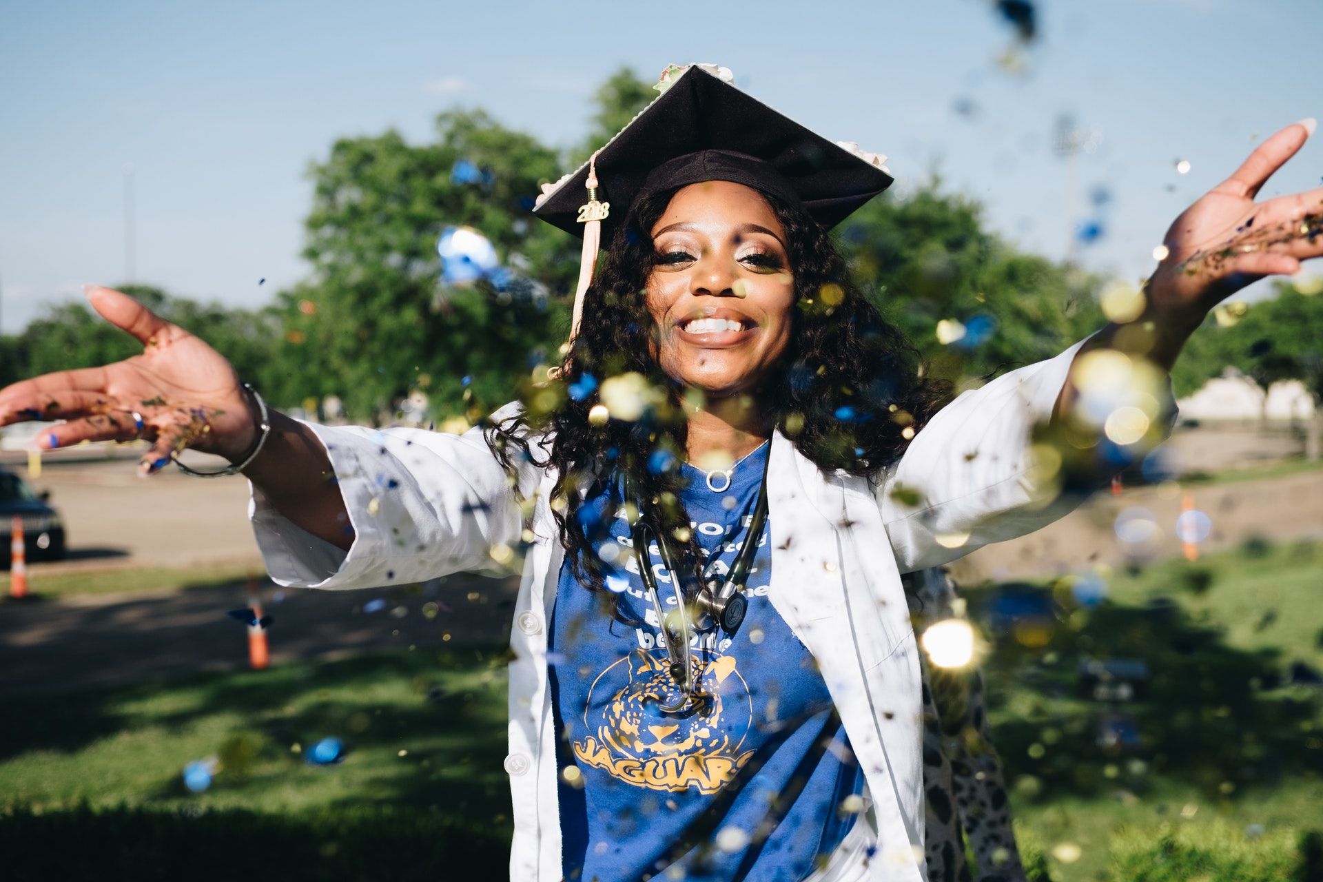 Girl celebrating graduation; Select all that apply NCLEX questions