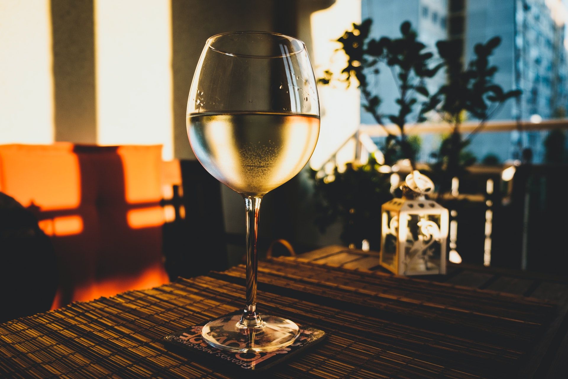 Glass of Chardonnay wine