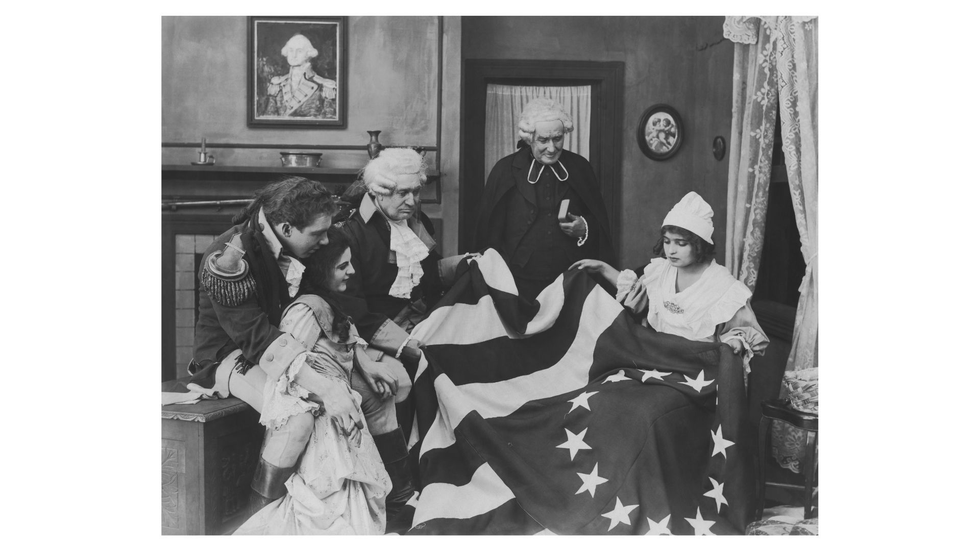 Betsy ross cosiendo bandera estadounidense mitos de la historia de EE. UU.