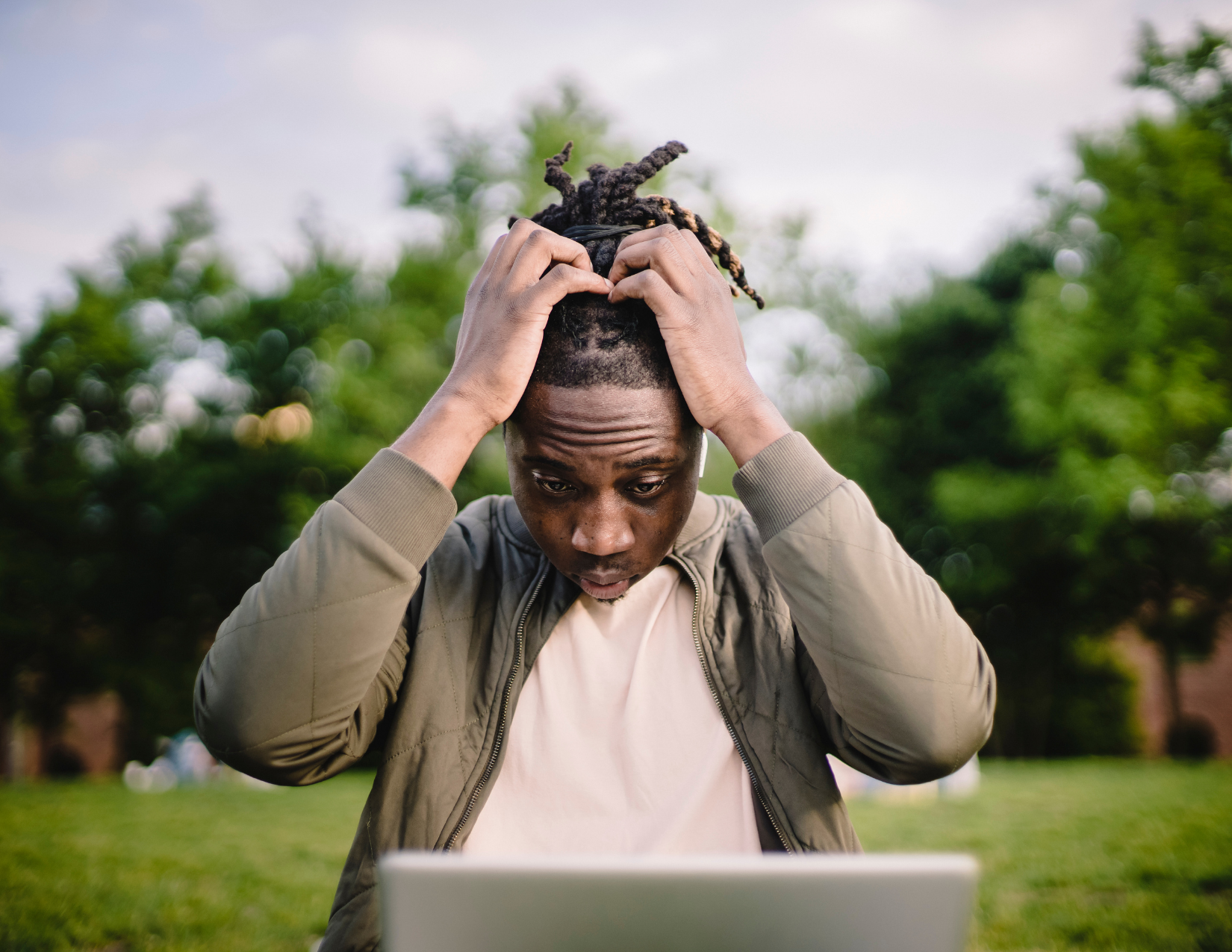 Frustrated man who wants to do well on the MCAT