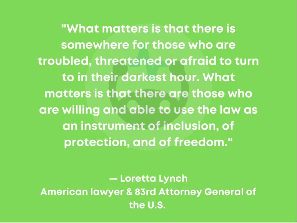 Cita de Loretta Lynch;  abogadas famosas