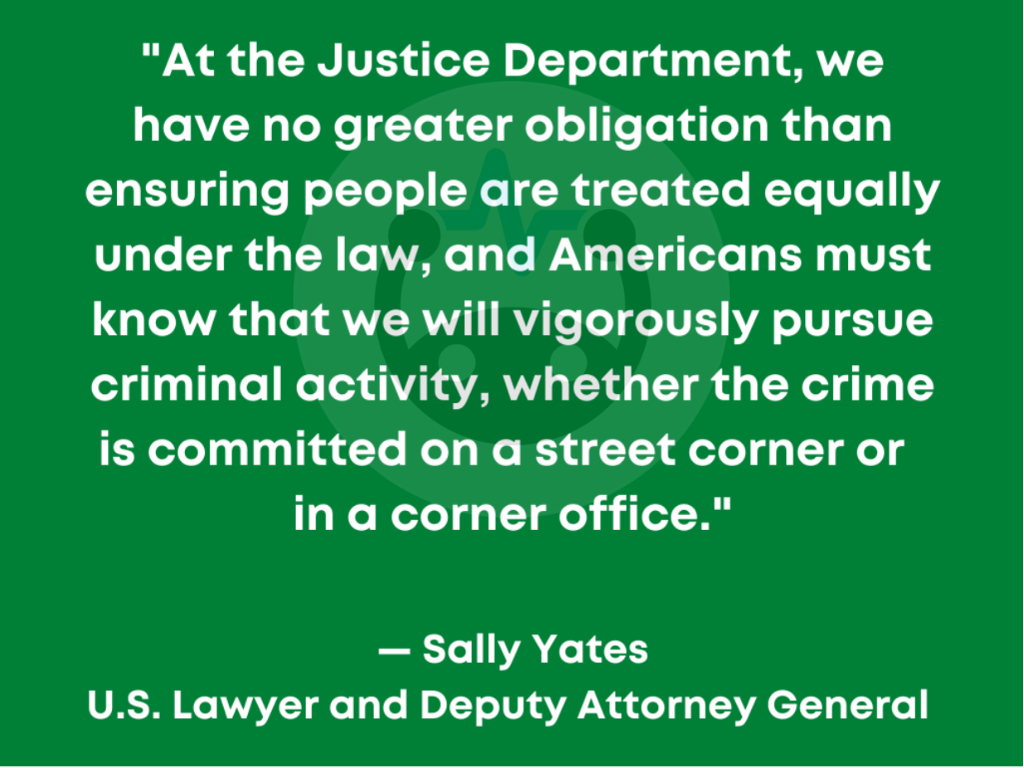 Sally Yates Quote; famous female attorneys