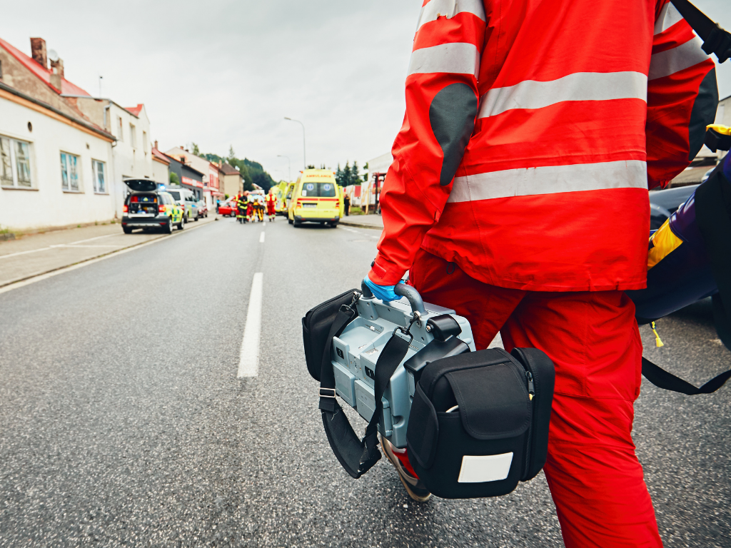 Multiple ambulance and first responder teams