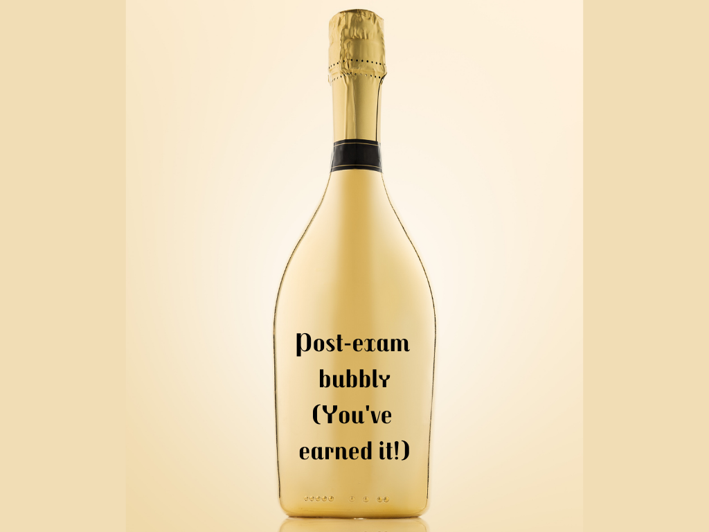 Be sure to celebrate completing the WSET 4 D4 sparkling wine exam, you deserve it!