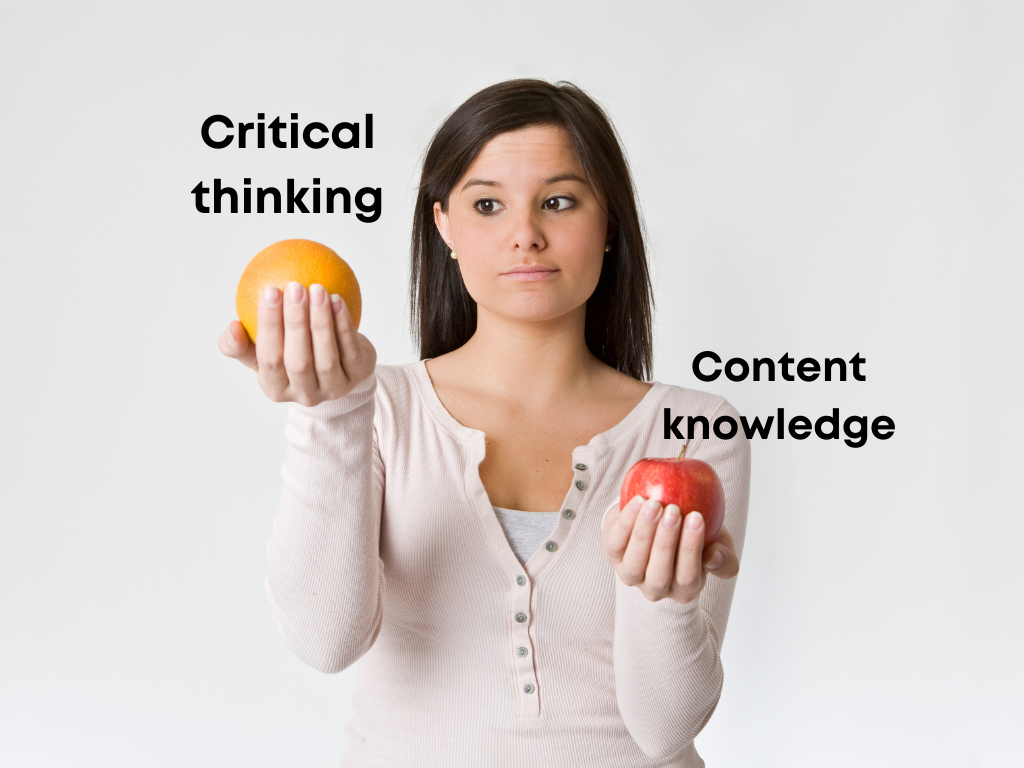 Critical thinking and content knowledge