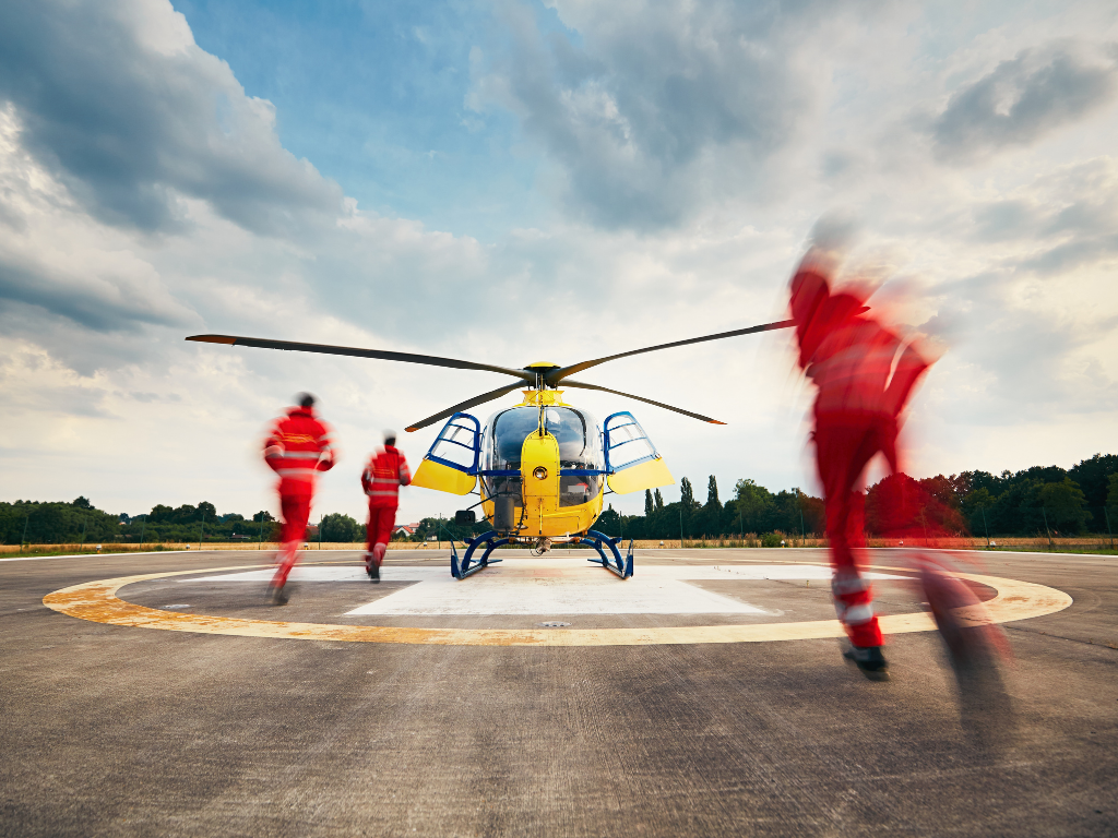 Flight paramedics at work