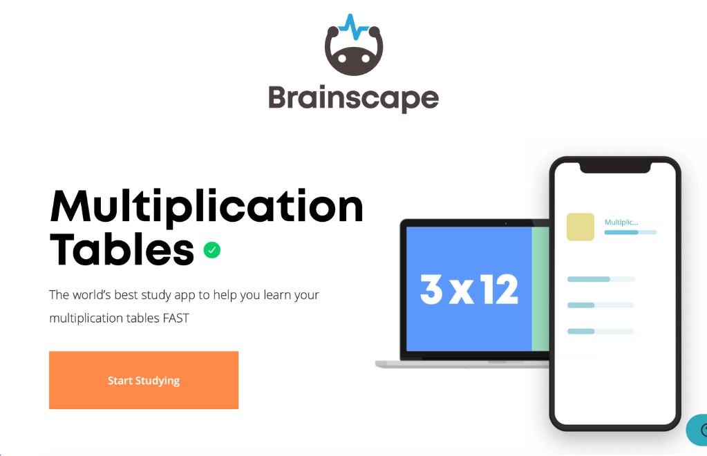 Multiplication tables flashcards