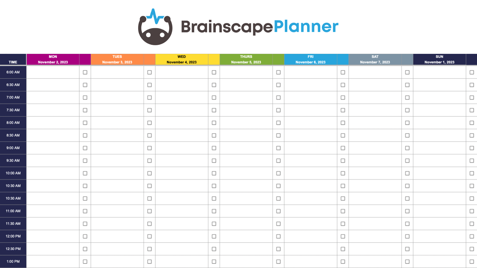 Free editable study planner templates in google sheets