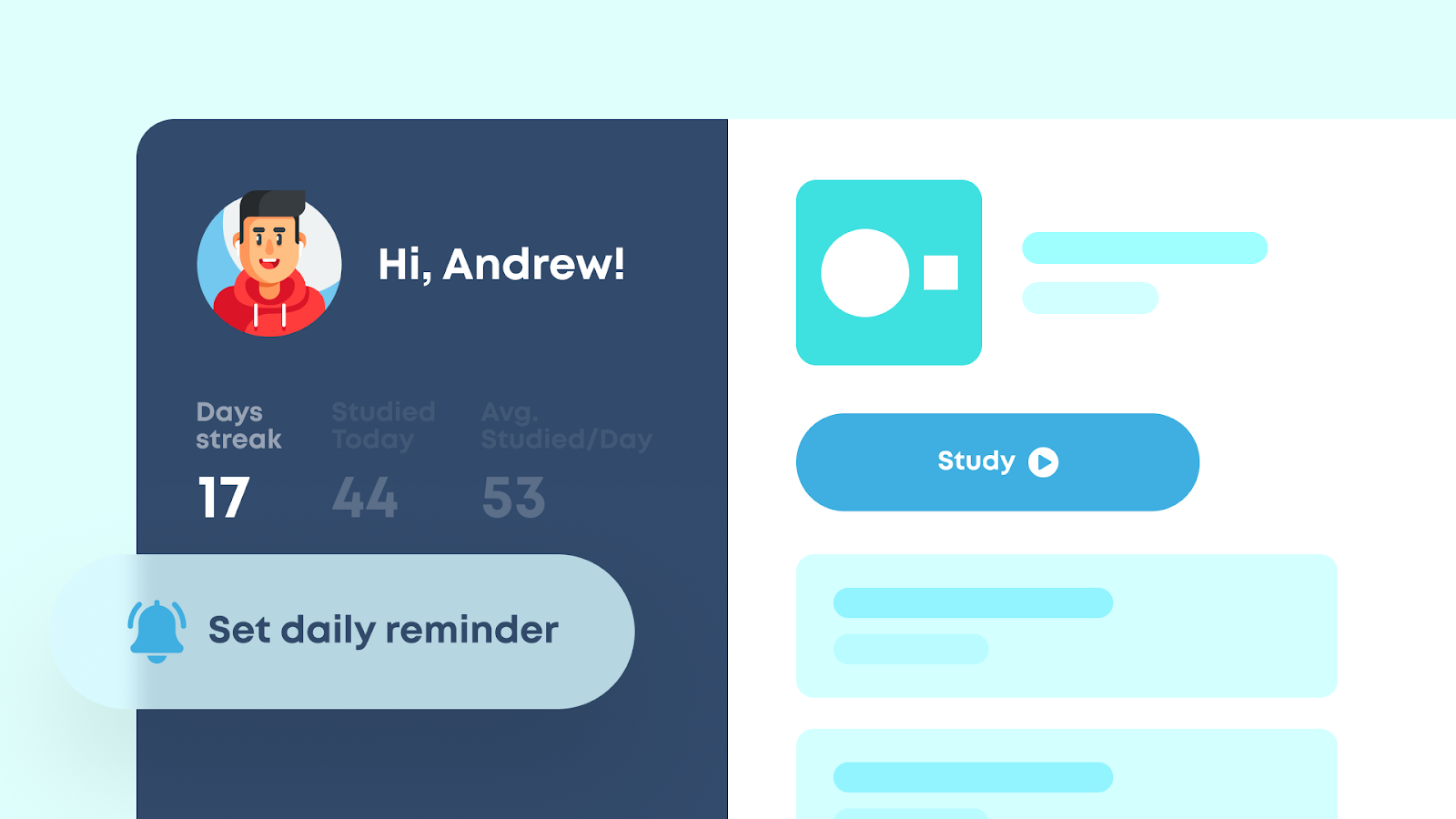 Study streaks and daily reminders in Brainscape prevent learners from falling into the trap of hyperbolic discounting
