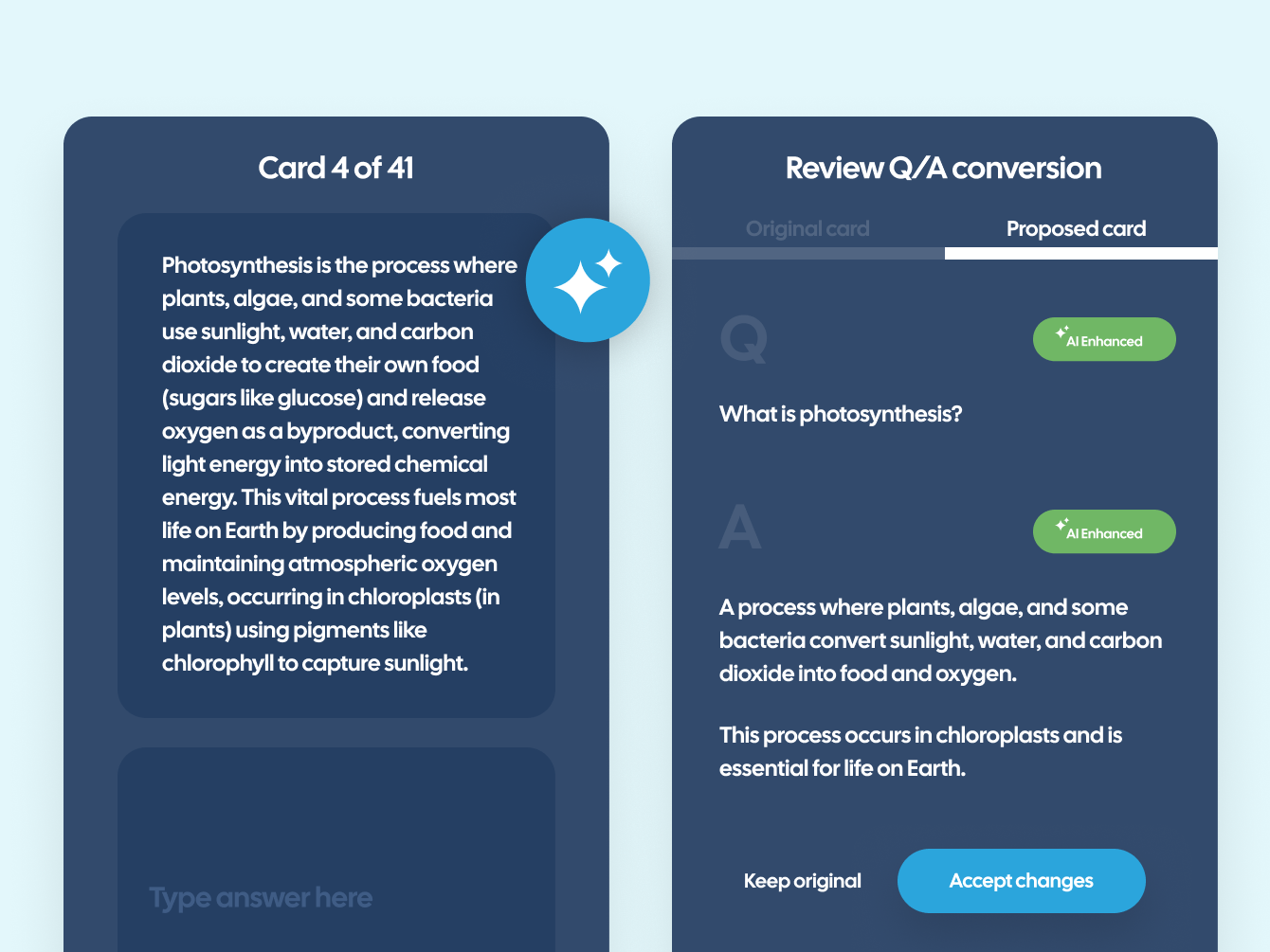 Brainscape Flashcard Copilot create flashcards from text snippets