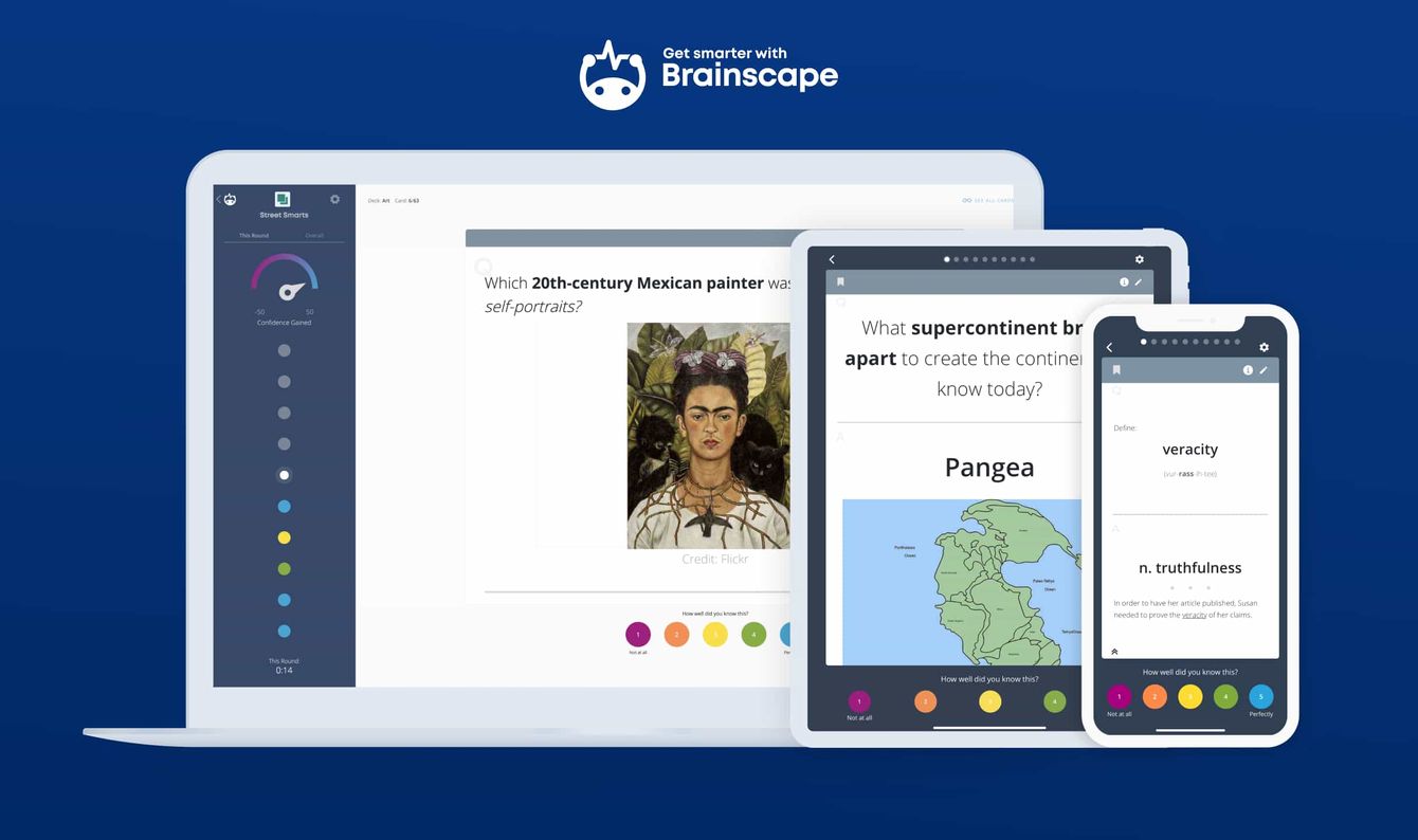 Brainscape offers a free education to all with new general knowledge