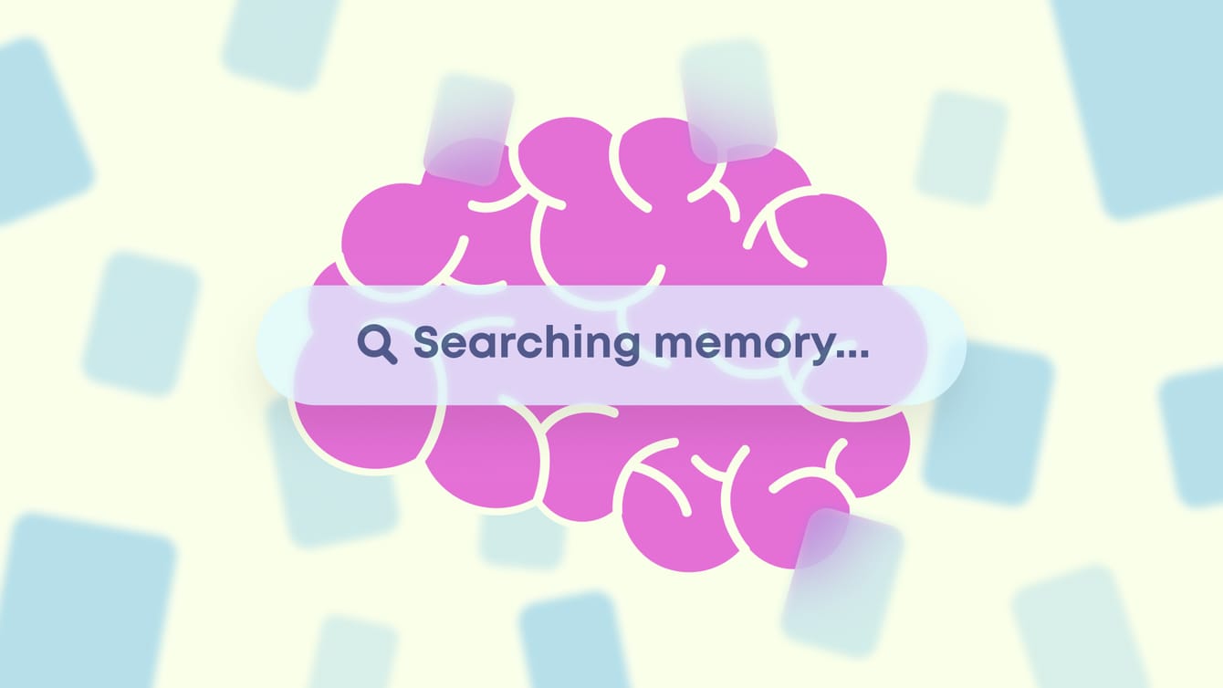 Brain searching its memory files Brain searching its memory files