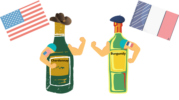 Como probar la diferencia entre el chardonnay de California y el borgoña blanco